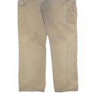 DICKIES Womens Beige Relaxed Straight Denim Medium W32 L30 Zip Cotton Blend