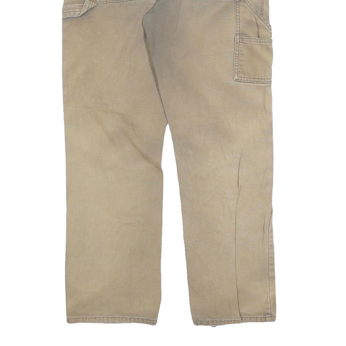 DICKIES Womens Beige Relaxed Straight Denim Medium W32 L30 Zip Cotton Blend