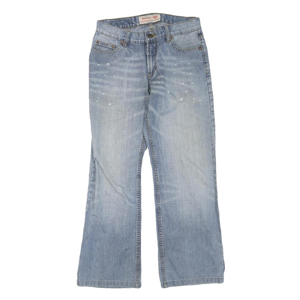 DICKIES Womens Regular Fit Light Blue Denim Jeans W30 L28 Zip Closure