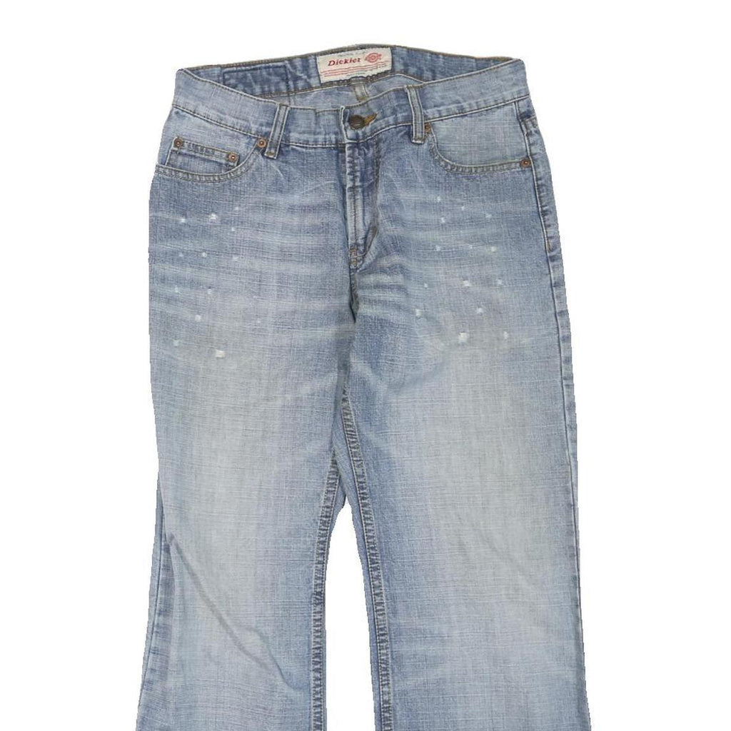 DICKIES Womens Regular Fit Light Blue Denim Jeans W30 L28 Zip Closure