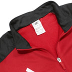 ADIDAS Mens Red & Black Track Jacket L Polyester Zip Sports Casual