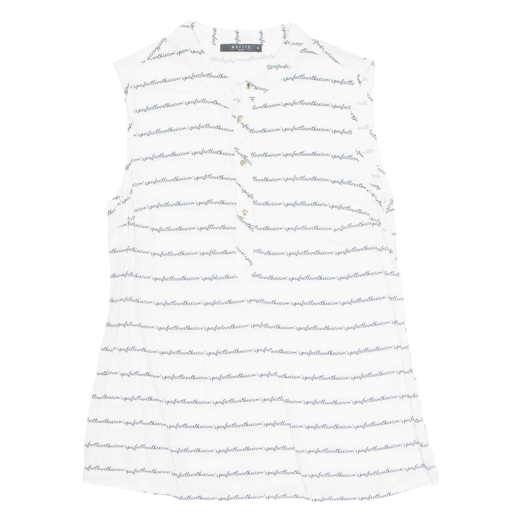 MOHITO BASIC Womens Printed Blouse White S