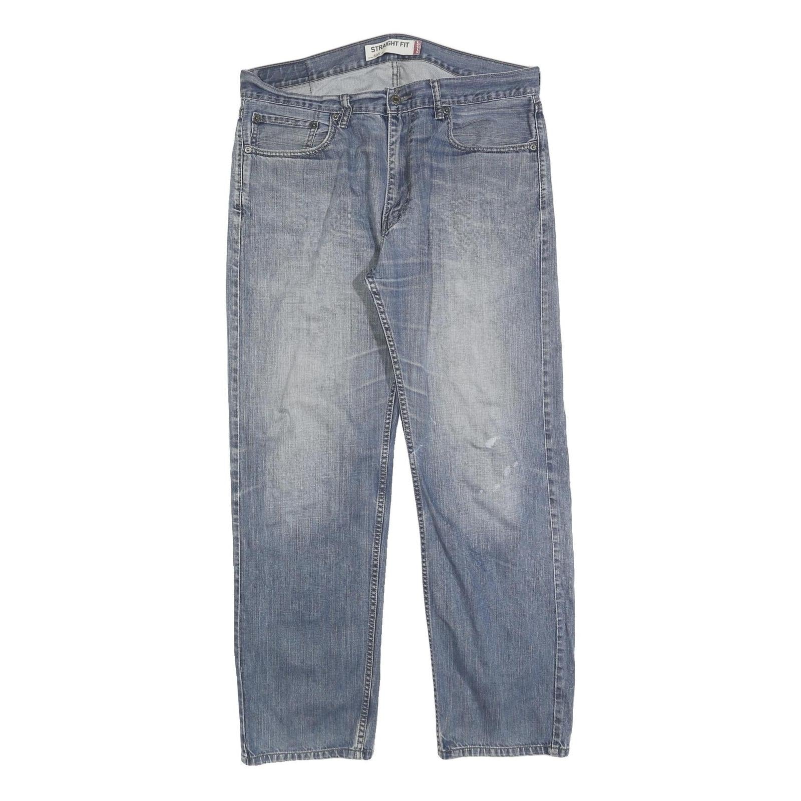 LEVI'S 505 Mens Jeans Blue Regular Straight Denim Medium W36 L29 Classic Fit Zip