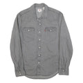 LEVI'S Mens Grey Denim Shirt S Button Long Sleeve Casual Cotton Blend