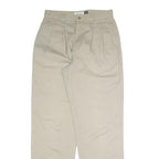 GAP Mens Relaxed Beige Cotton Blend Trousers W29 L32 Casual Zip Closure