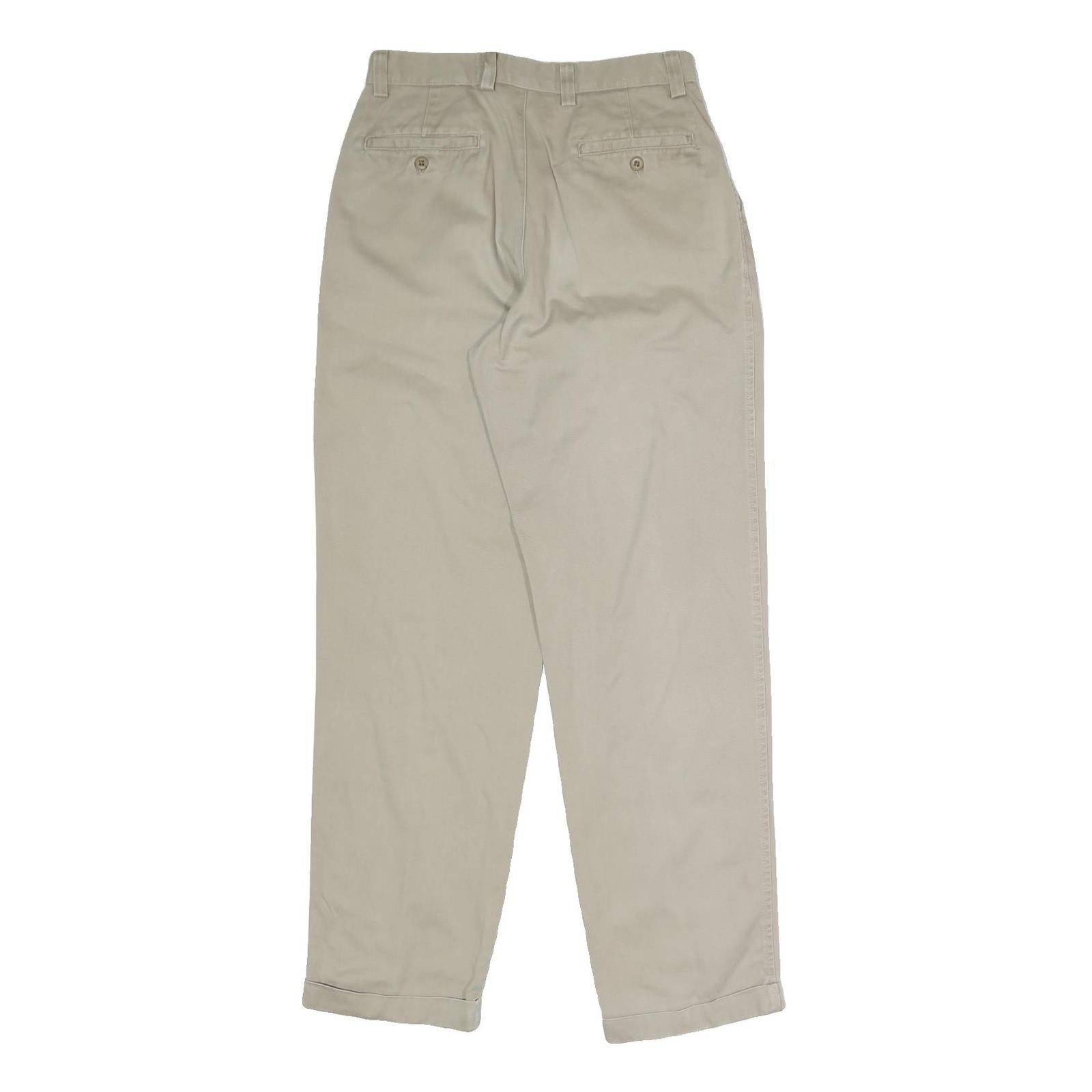 GAP Mens Relaxed Beige Cotton Blend Trousers W29 L32 Casual Zip Closure