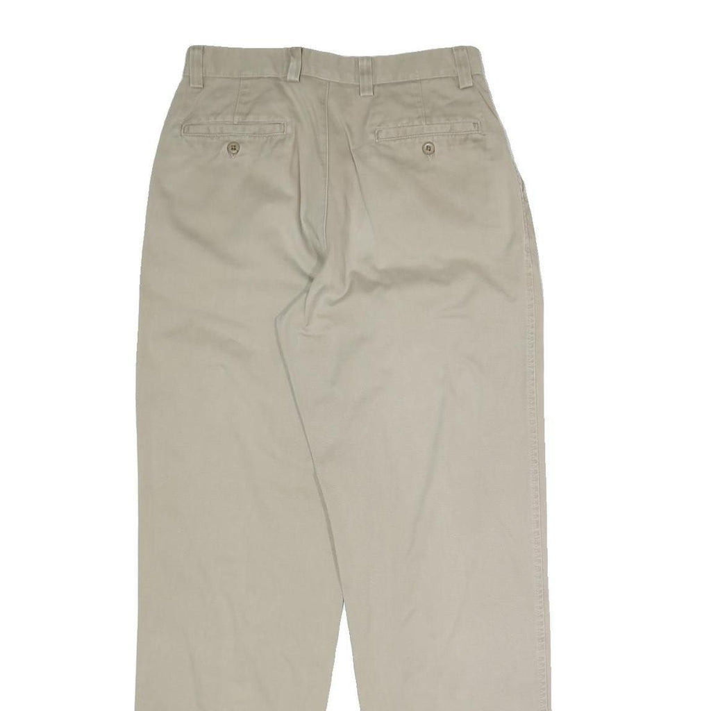 GAP Mens Relaxed Beige Cotton Blend Trousers W29 L32 Casual Zip Closure