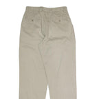 GAP Mens Relaxed Beige Cotton Blend Trousers W29 L32 Casual Zip Closure