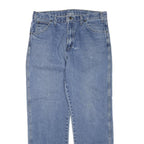 DICKIES Mens Jeans Blue Regular Straight Denim Medium W36 L32 Workwear Zip