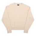 NIKE Womens Beige Crew Neck M Cotton Blend Lightweight Sweatshirt Pullover