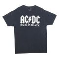 ACDC Mens Black Back In Black Graphic T-Shirt M Short Sleeve Crew Neck