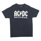 ACDC Mens Black Back In Black Graphic T-Shirt M Short Sleeve Crew Neck