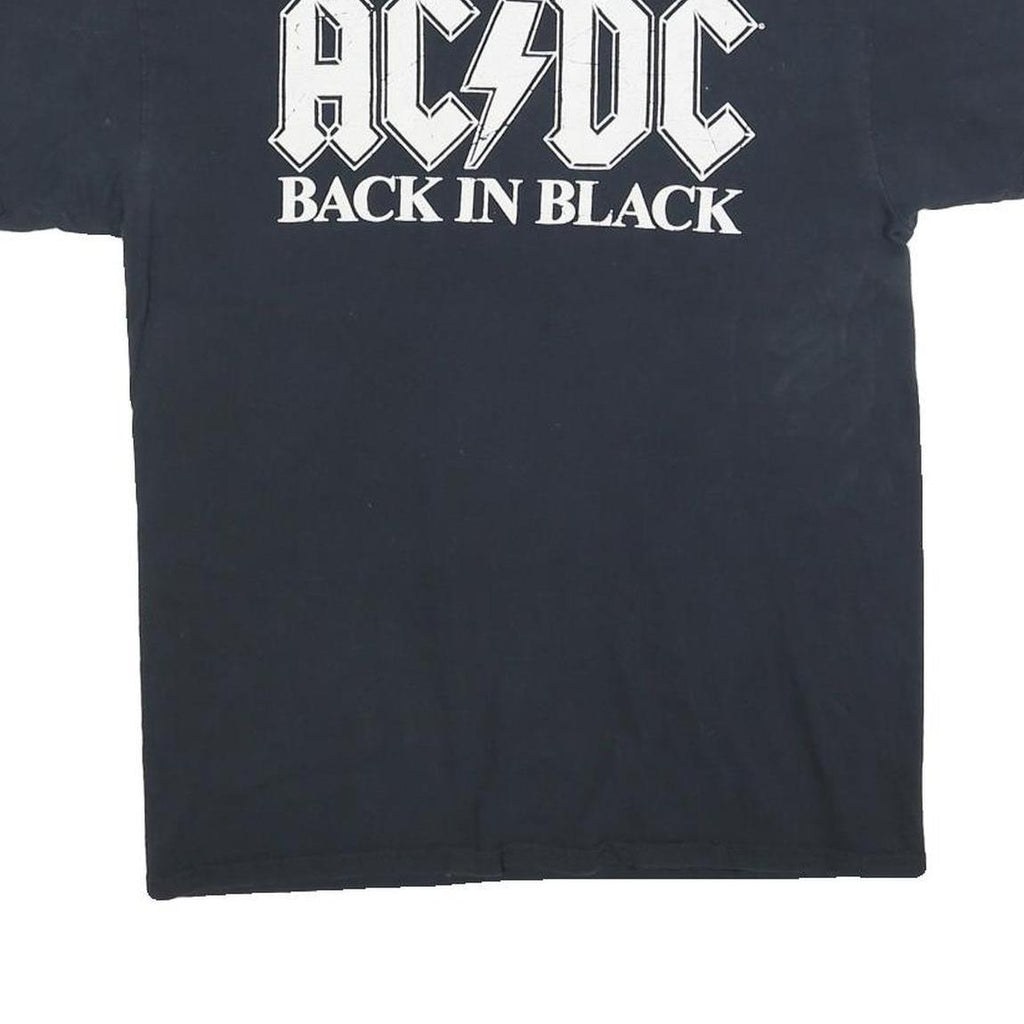 ACDC Mens Black Back In Black Graphic T-Shirt M Short Sleeve Crew Neck