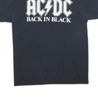 ACDC Mens Black Back In Black Graphic T-Shirt M Short Sleeve Crew Neck