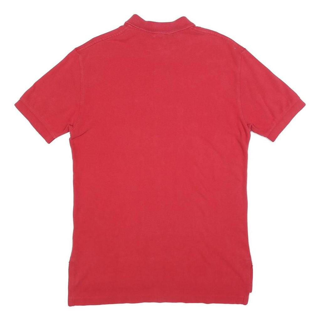 POLO RALPH LAUREN Mens Red Polo Shirt Short Sleeve Plain S Cotton Blend