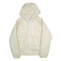 NIKE Mens Cream Sportswear Jacket S Polyester Plain Zip Hooded Lightweight