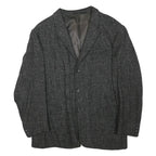 STUTZ Mens Grey Wool Blend Jacket S Woven Classic Button Closure Smart
