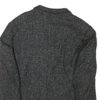 STUTZ Mens Grey Wool Blend Jacket S Woven Classic Button Closure Smart