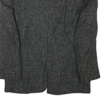 STUTZ Mens Grey Wool Blend Jacket S Woven Classic Button Closure Smart