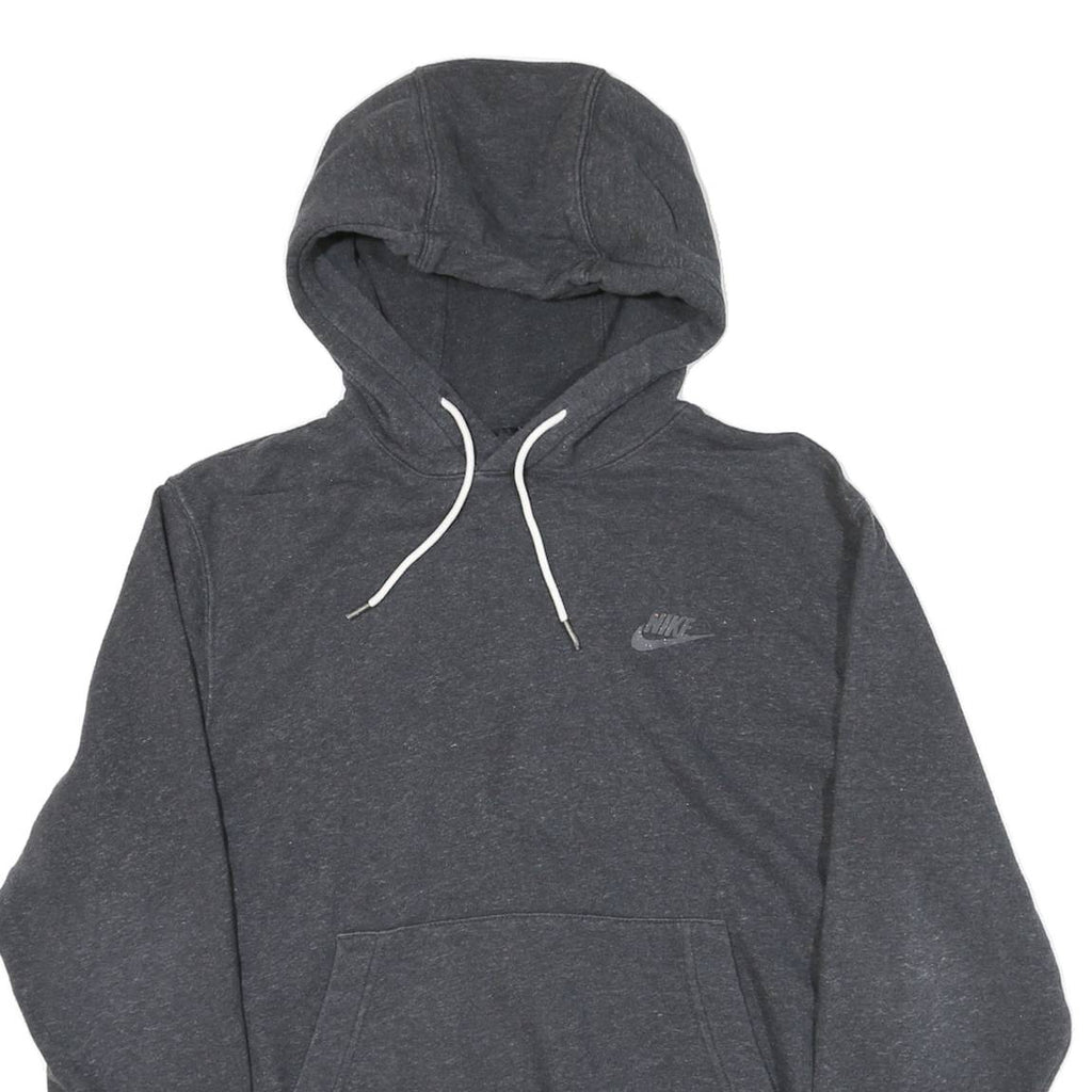 NIKE Mens Grey Pullover Hoodie S Cotton Blend Casual Sportswear