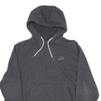 NIKE Mens Grey Pullover Hoodie S Cotton Blend Casual Sportswear