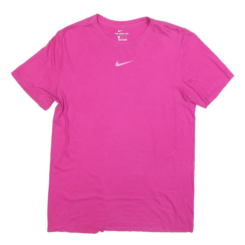NIKE Womens Pink Graphic T-Shirt M Short Sleeve Crew Neck Cotton Blend Casual