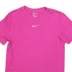 NIKE Womens Pink Graphic T-Shirt M Short Sleeve Crew Neck Cotton Blend Casual