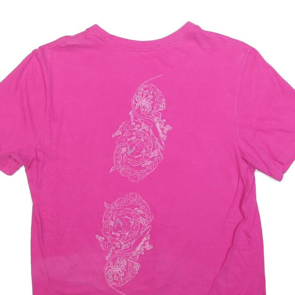 NIKE Womens Pink Graphic T-Shirt M Short Sleeve Crew Neck Cotton Blend Casual