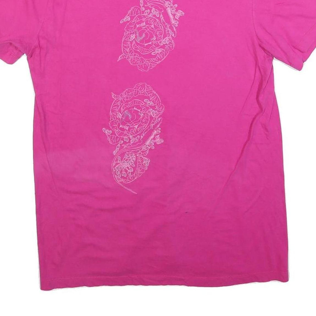 NIKE Womens Pink Graphic T-Shirt M Short Sleeve Crew Neck Cotton Blend Casual