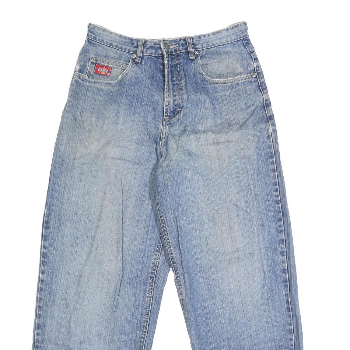 DICKIES Mens Regular Blue Denim Jeans W30 L28 Classic Cotton Blend Zip