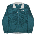 THE NORTH FACE Womens Blue Synthetic Zip Jacket M Fleece Outdoor Warm