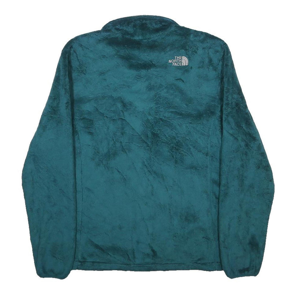 THE NORTH FACE Womens Blue Synthetic Zip Jacket M Fleece Outdoor Warm