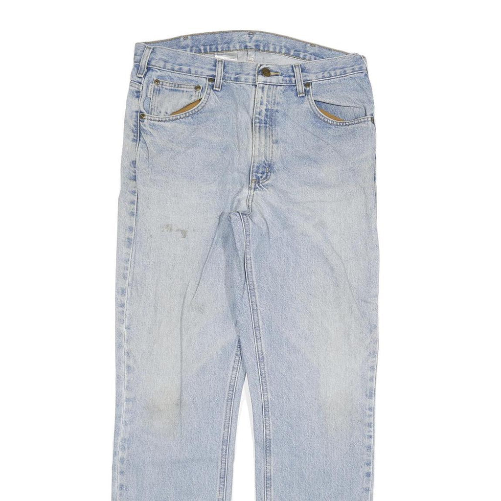 CARHARTT Mens Regular Blue Denim Light Jeans W34 L34 Classic Zip Pockets