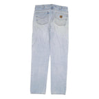 CARHARTT Mens Regular Blue Denim Light Jeans W34 L34 Classic Zip Pockets