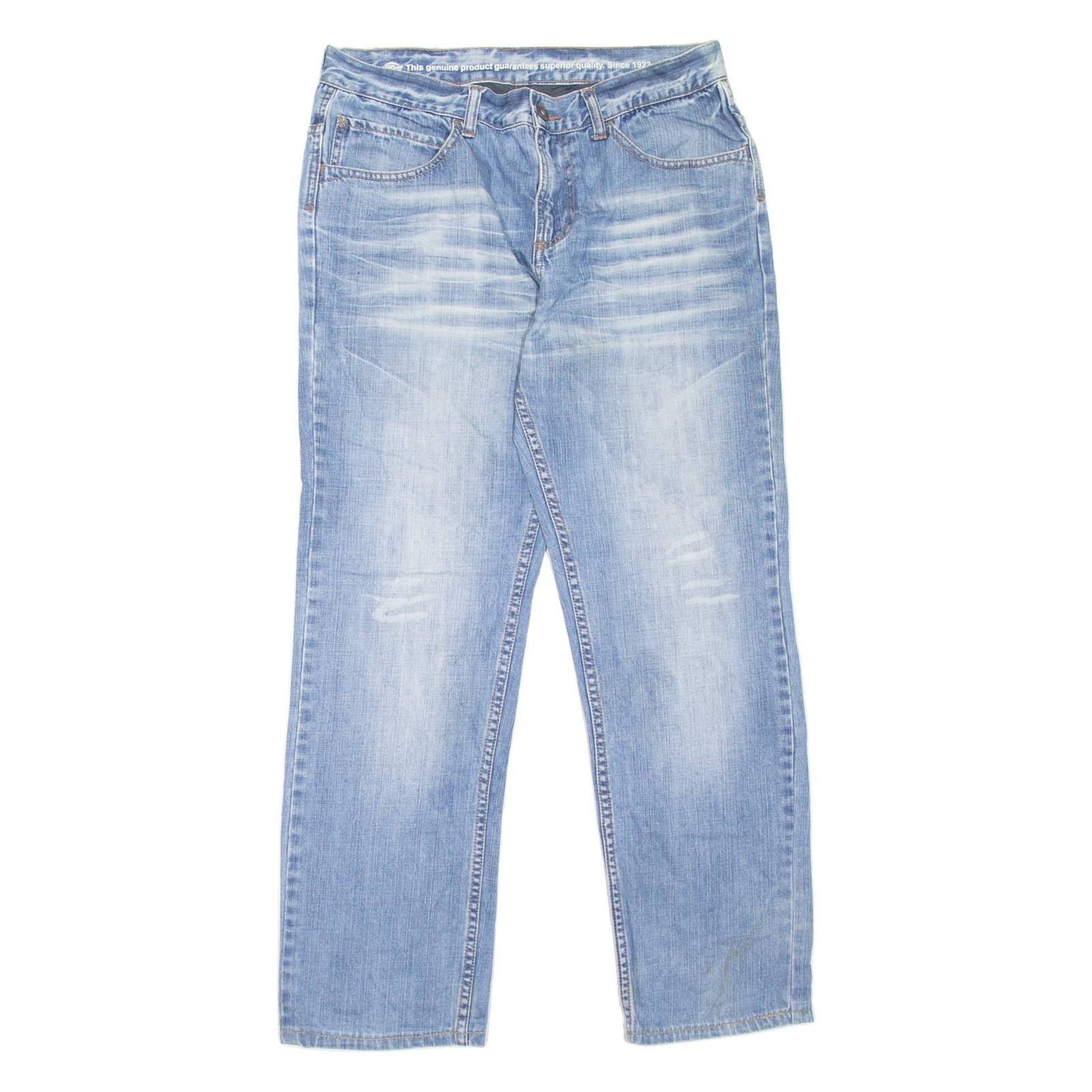DICKIES Workwear Mens Jeans Blue Slim Straight Stone Wash W31 L28