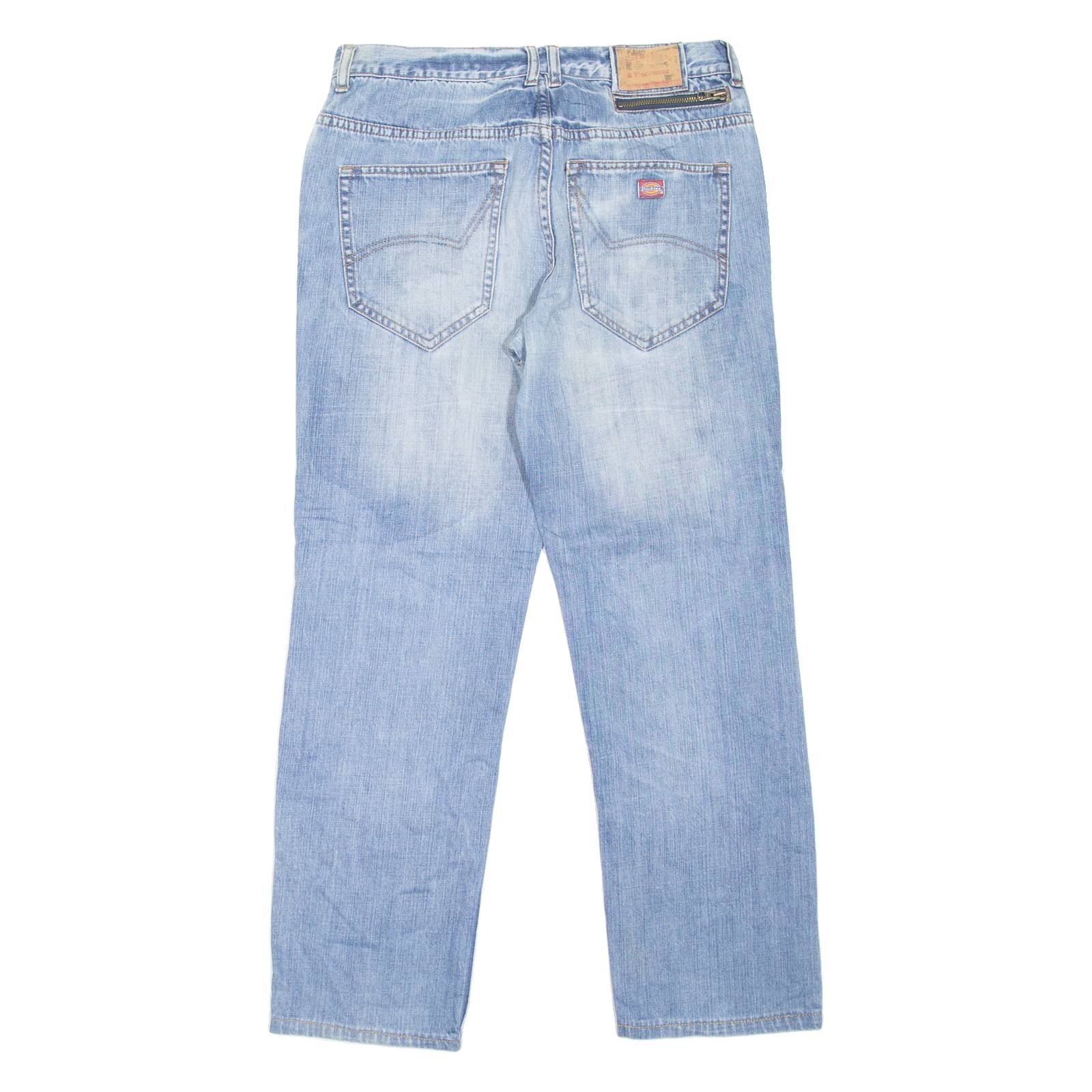 DICKIES Workwear Mens Jeans Blue Slim Straight Stone Wash W31 L28