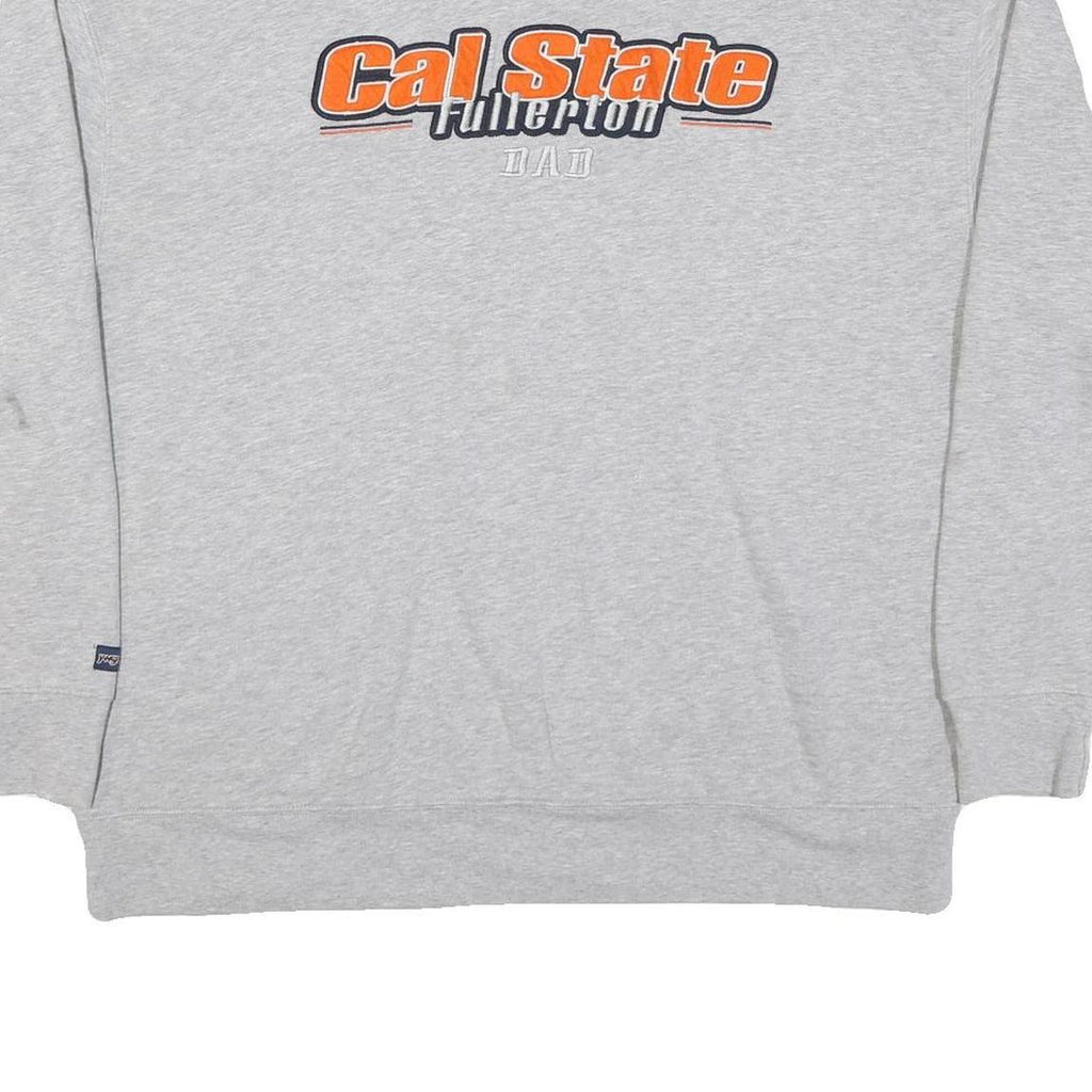JANSSPORT Mens Grey Cal State Fullerton Crew Neck 2XL Sweatshirt Cotton Blend