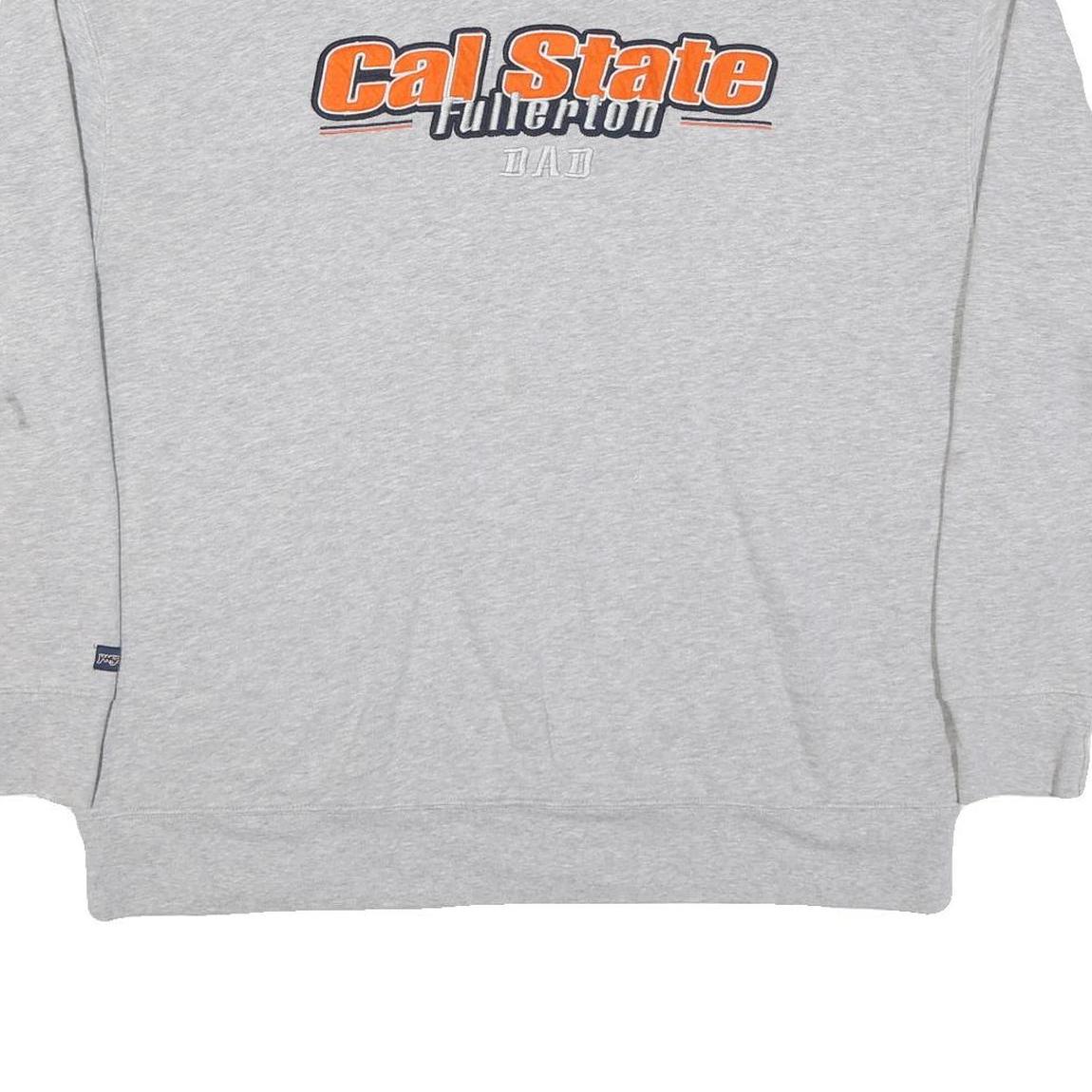 JANSSPORT Mens Grey Cal State Fullerton Crew Neck 2XL Sweatshirt Cotton Blend