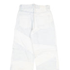 BERSHKA Womens Relaxed Jeans Blue & White Denim Patchwork W28 L28 Zip Closure