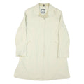 Womens Cream Button Jacket M Polyester Blend Plain Classic Regular Fit