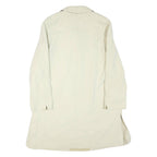 Womens Cream Button Jacket M Polyester Blend Plain Classic Regular Fit