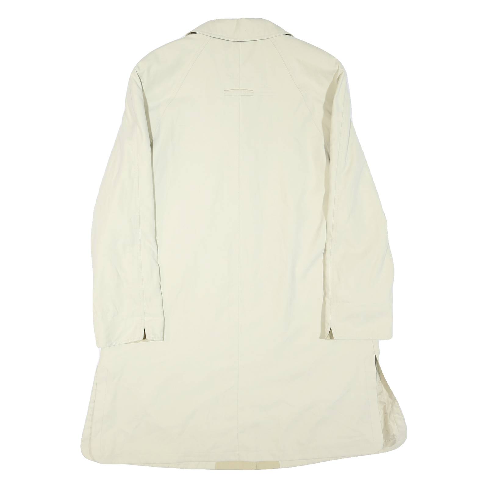 Womens Cream Button Jacket M Polyester Blend Plain Classic Regular Fit