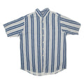 DAVID TAYLOR Mens Shirt Blue Pinstripe L