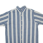 DAVID TAYLOR Mens Shirt Blue Pinstripe L