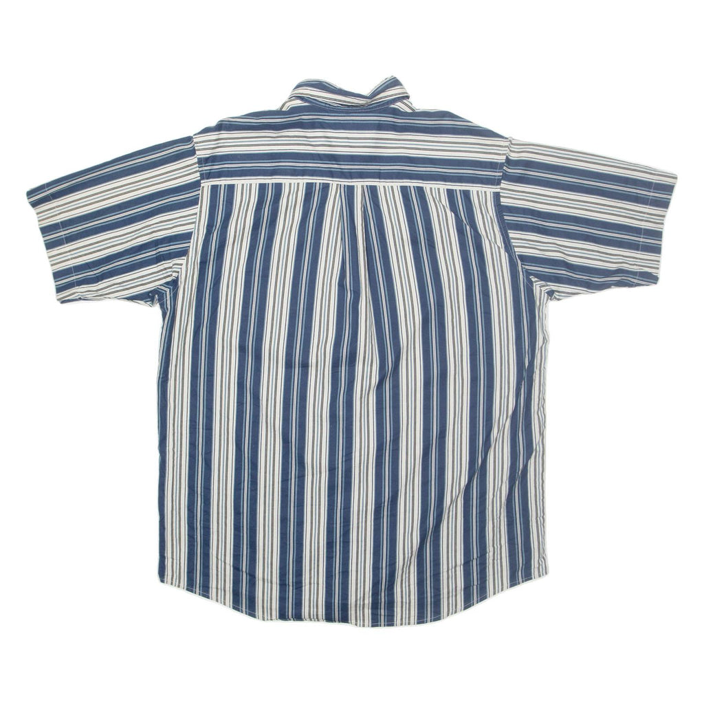 DAVID TAYLOR Mens Shirt Blue Pinstripe L