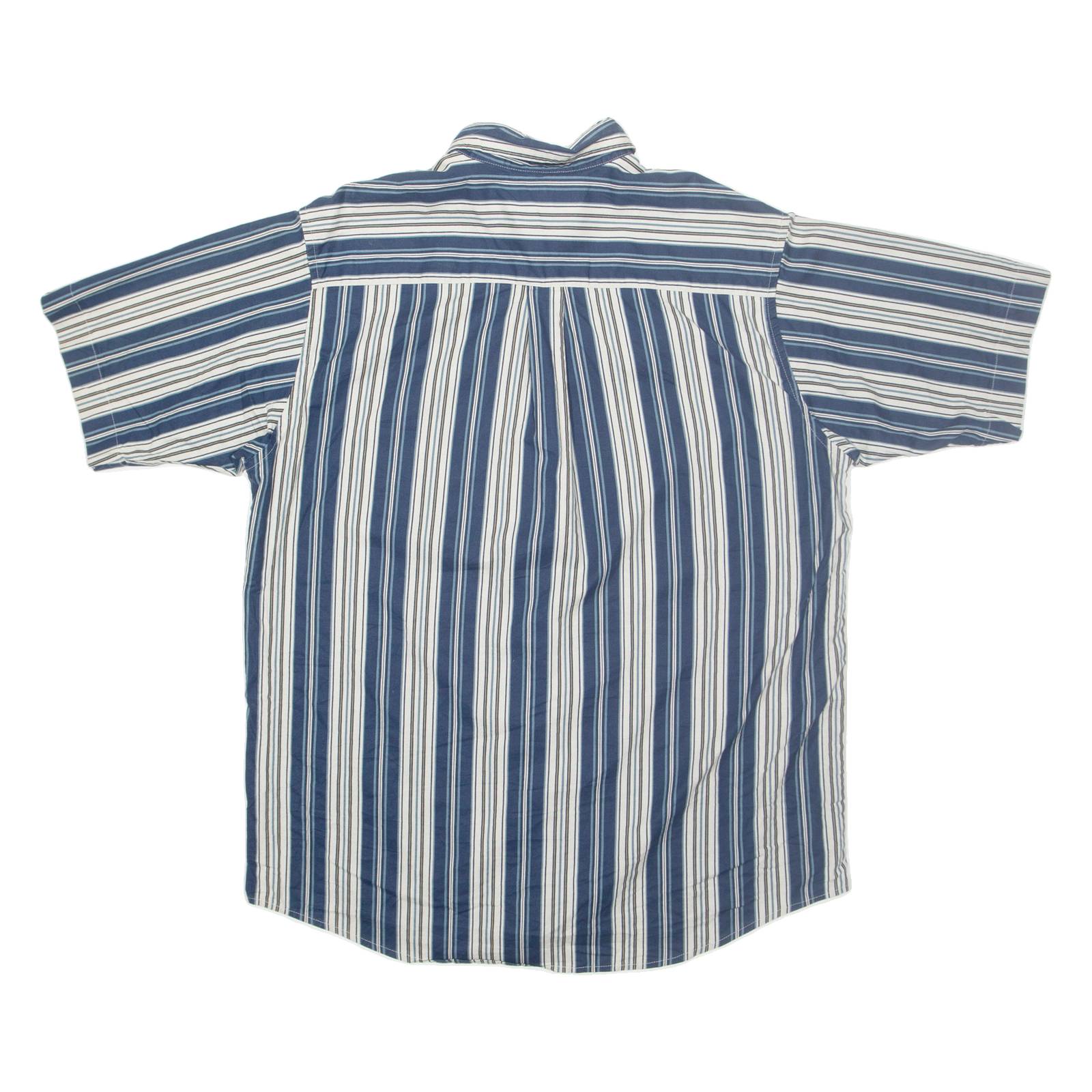 DAVID TAYLOR Mens Shirt Blue Pinstripe L