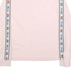 ELLESSE Womens Pink Long Sleeve Crew Neck Logo Print UK 14 Casual Cotton Blend