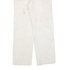 DICKIES Mens Relaxed White Cotton Blend Denim W30 L29 Workwear Carpenter Pants