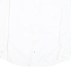 TOMMY HILFIGER Mens White Cotton Blend Shirt Long Sleeve Button Collar L