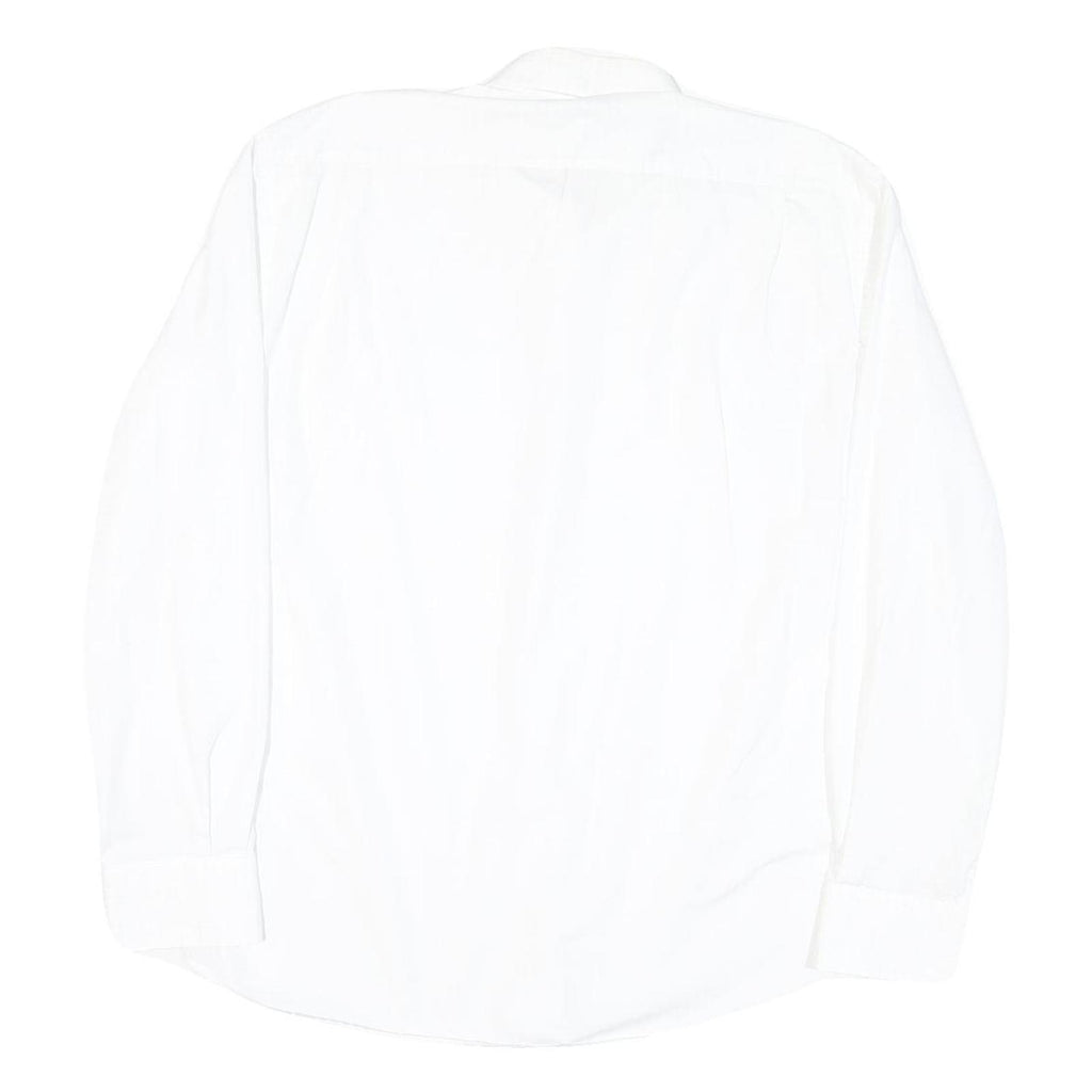 TOMMY HILFIGER Mens White Cotton Blend Shirt Long Sleeve Button Collar L